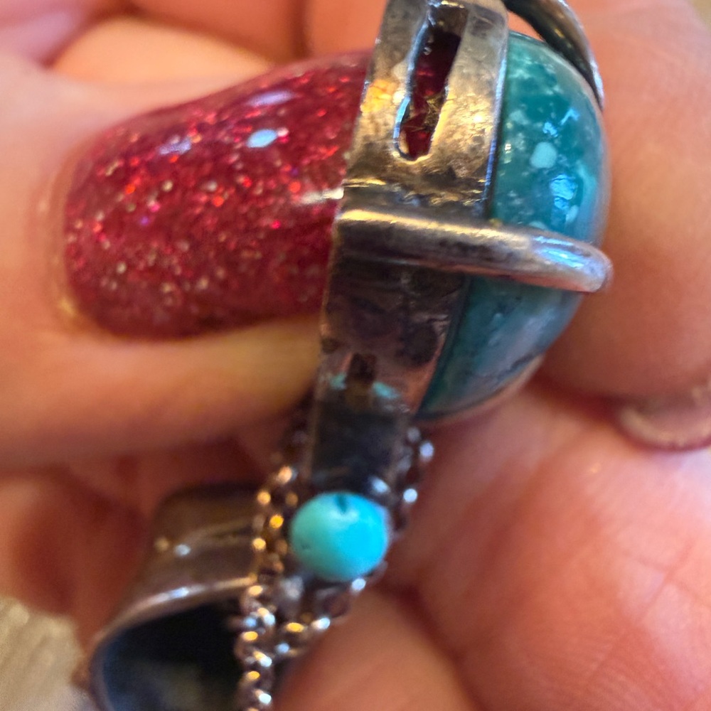 Sterling silver Turquoise Pendant Necklace - Picture 7 of 9